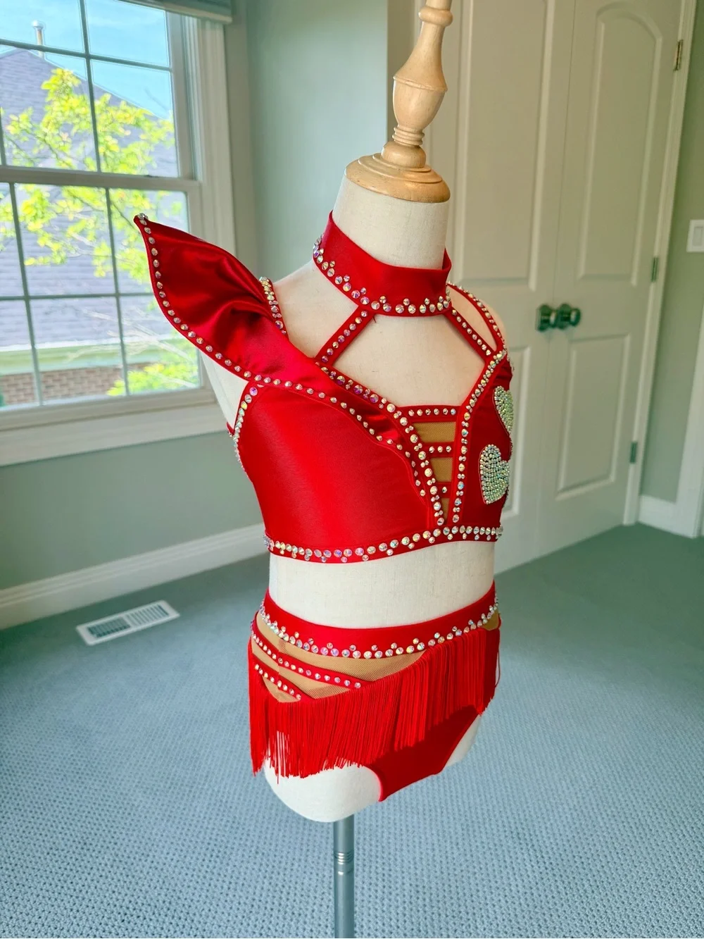 Beautiful Red Heart Love Cupid theme costume!! Custom and so sparkly!!